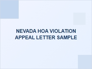 How to Appeal a Nevada Hoa Violation Fine