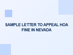 How to Appeal an Hoa Fine in Nevada