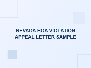 How to Appeal a Nevada Hoa Violation and Reduce Fines