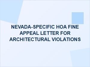 How to Appeal an Hoa Fine for Architectural Violations in Nevada