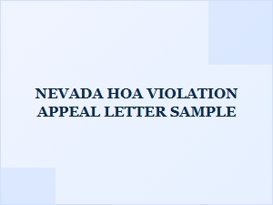 How to Appeal a Nevada Hoa Violation